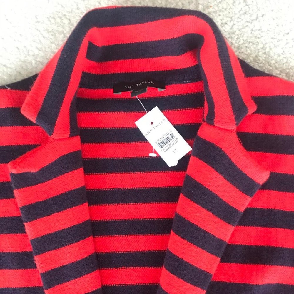 NWT-Ann Taylor Long Sweater Coat-M - Picture 2 of 7